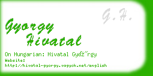 gyorgy hivatal business card